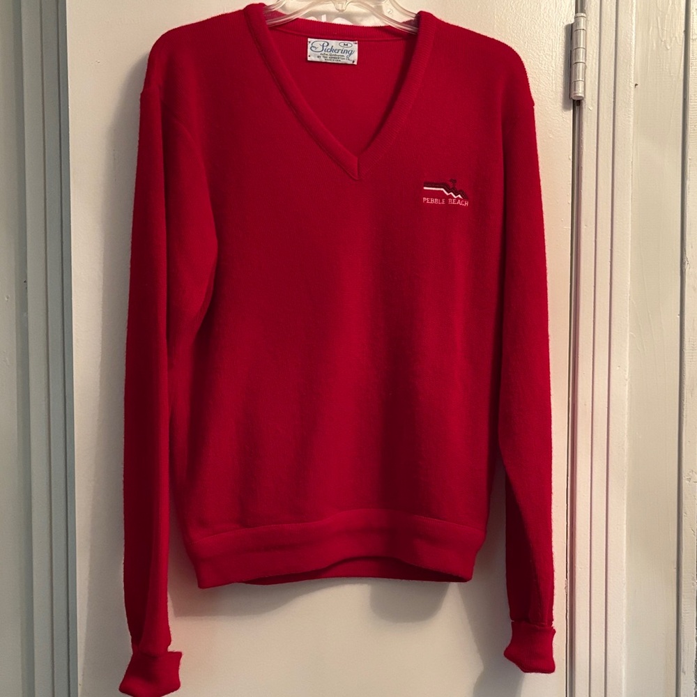 Vintage Pickering Pebble Beach golf sweater. Sz M